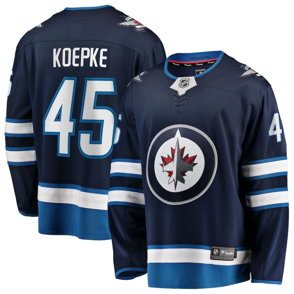 Cole Koepke Winnipeg Jets Fanatics Home Breakaway Jersey - Navy - NHL