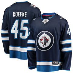 Cole Koepke Winnipeg Jets Fanatics Home Breakaway Jersey - Navy - NHL