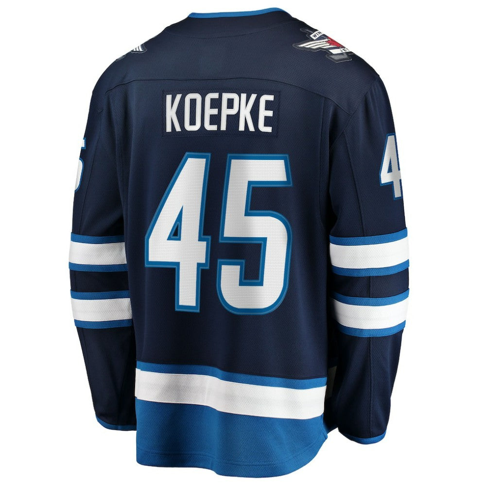 Cole Koepke Winnipeg Jets Fanatics Home Breakaway Jersey - Navy - NHL