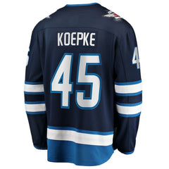 Cole Koepke Winnipeg Jets Fanatics Home Breakaway Jersey - Navy - NHL