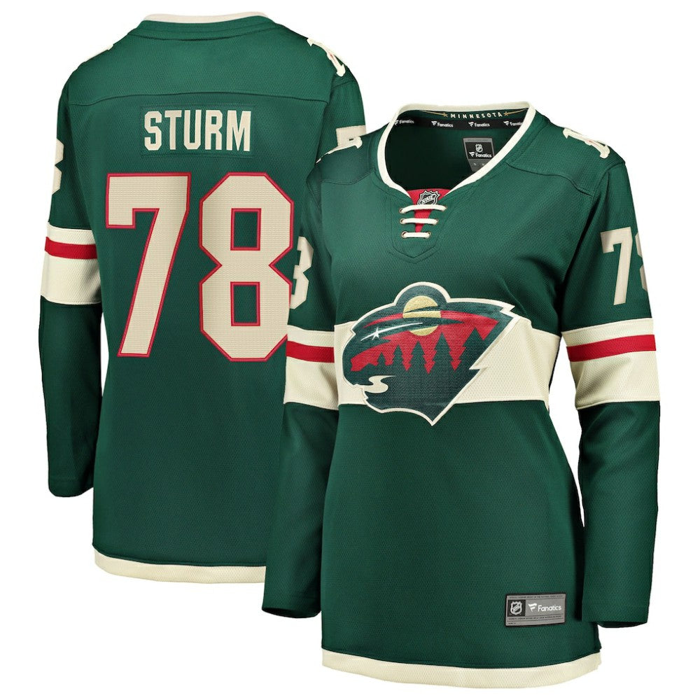 Nico Sturm Minnesota Wild Fanatics Women's Home Breakaway Jersey - Green - NHL