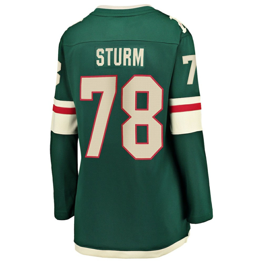 Nico Sturm Minnesota Wild Fanatics Women's Home Breakaway Jersey - Green - NHL