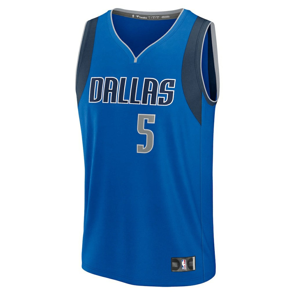 D'Angelo Russell Dallas Mavericks Fast Break Replica Player Jersey Icon Editi- Blue - NBA