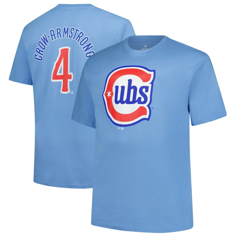 Pete Crow-Armstrong Chicago Cubs Fanatics Big & Tall Name & Number T-Shirt - MLB