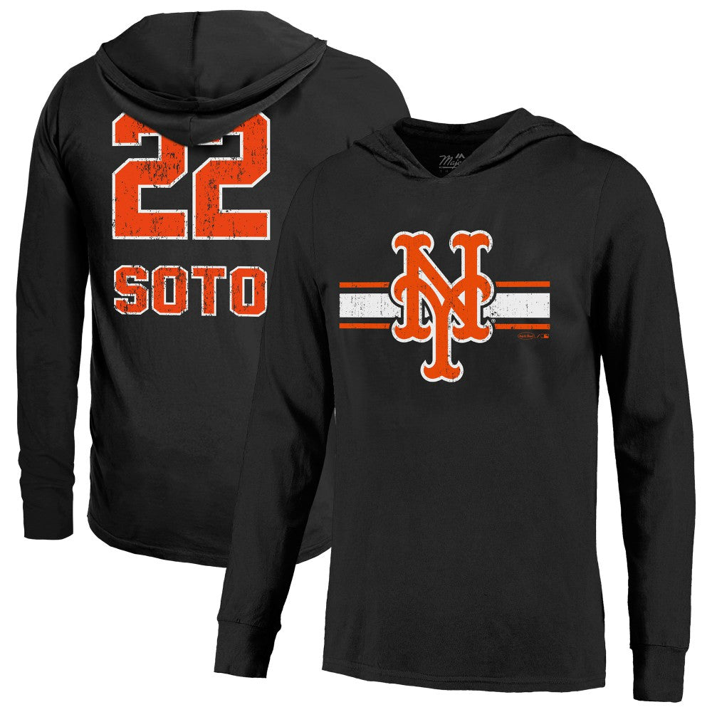 Juan Soto New York Mets Majestic Threads Lightweight Name & Number Hoodie - MLB