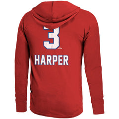Bryce Harper Philadelphia Phillies Majestic Threads Lightweight Name & Number Hoodie - MLB