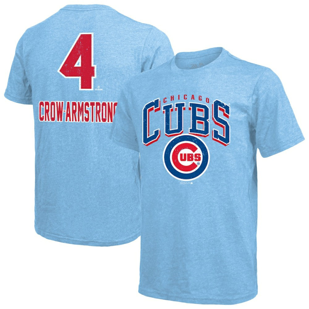 Pete Crow-Armstrong Chicago Cubs Majestic Threads Triblend Name & Number T-Shirt - MLB
