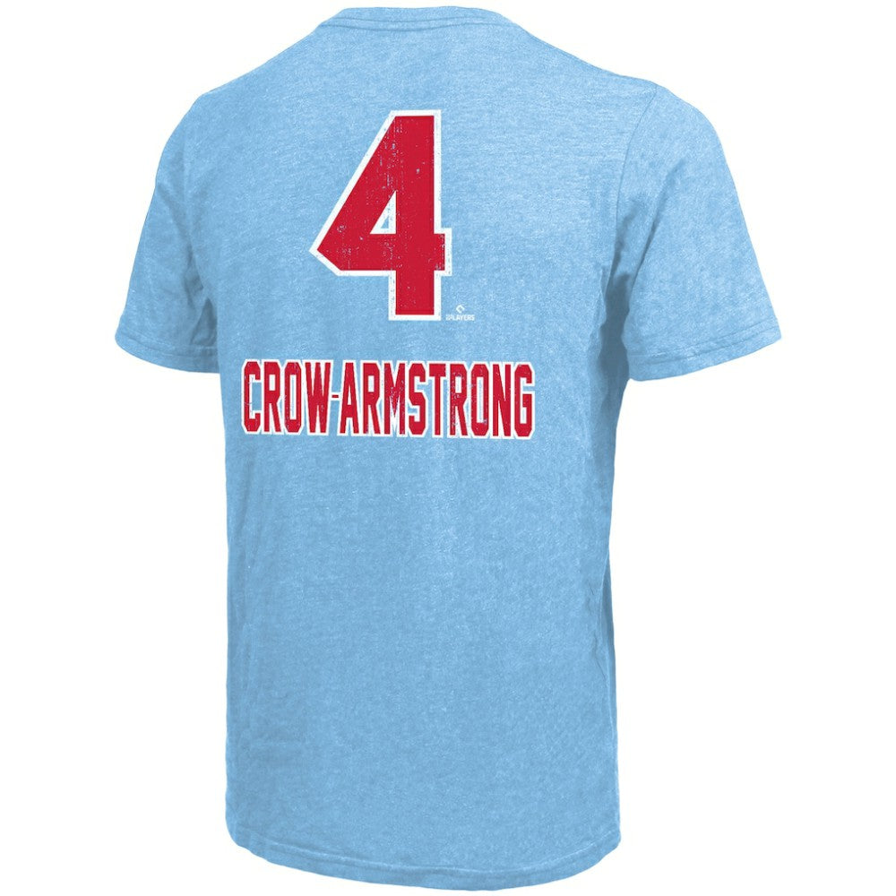 Pete Crow-Armstrong Chicago Cubs Majestic Threads Triblend Name & Number T-Shirt - MLB