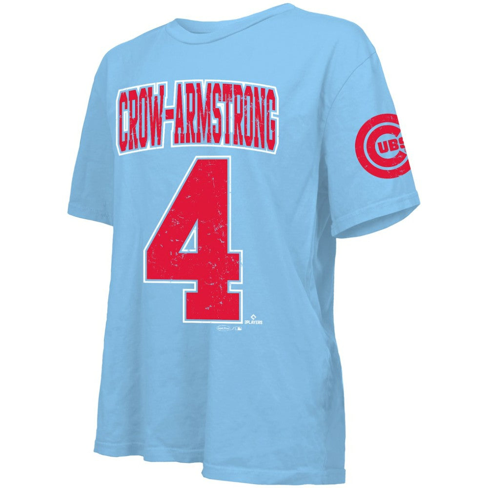 Pete Crow-Armstrong Chicago Cubs Majestic Threads Women's Oversized Name & Number T-Shirt - MLB