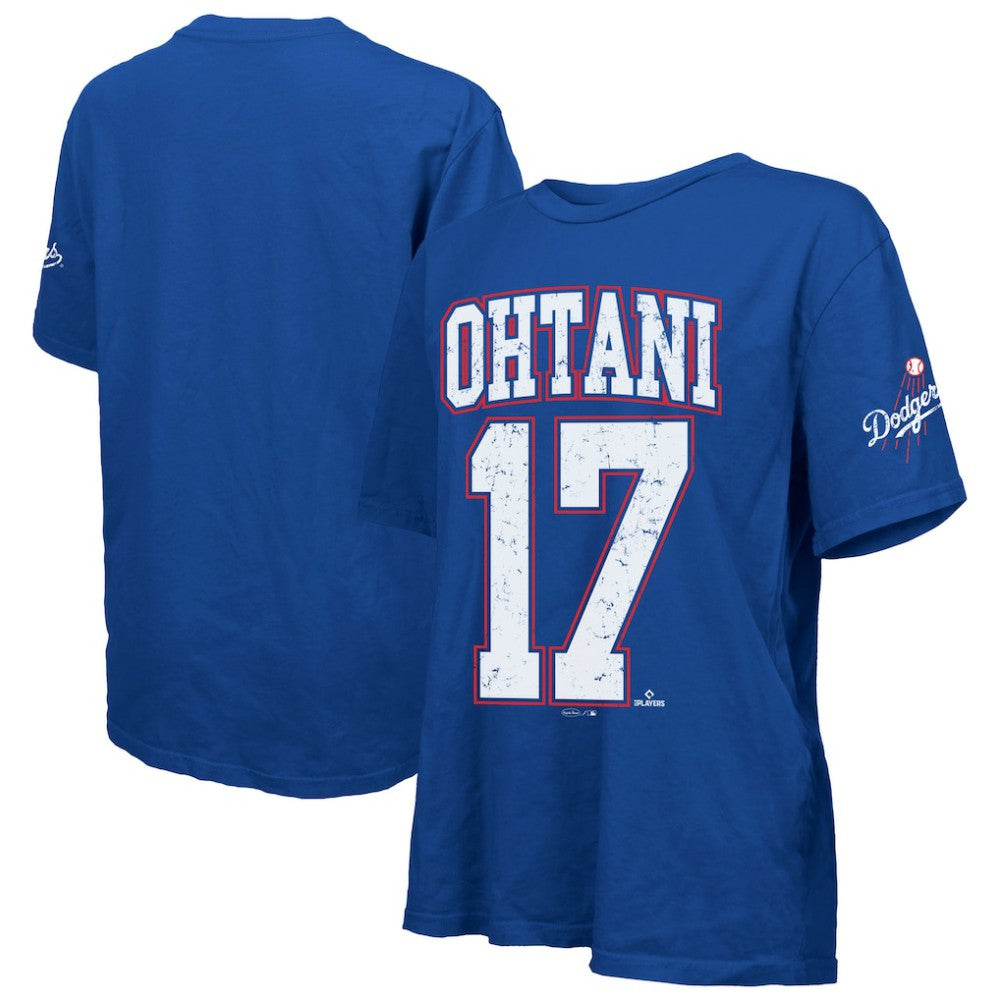 Shohei Ohtani Los Angeles Dodgers Majestic Threads Women's Oversized Name & Number T-Shirt - MLB