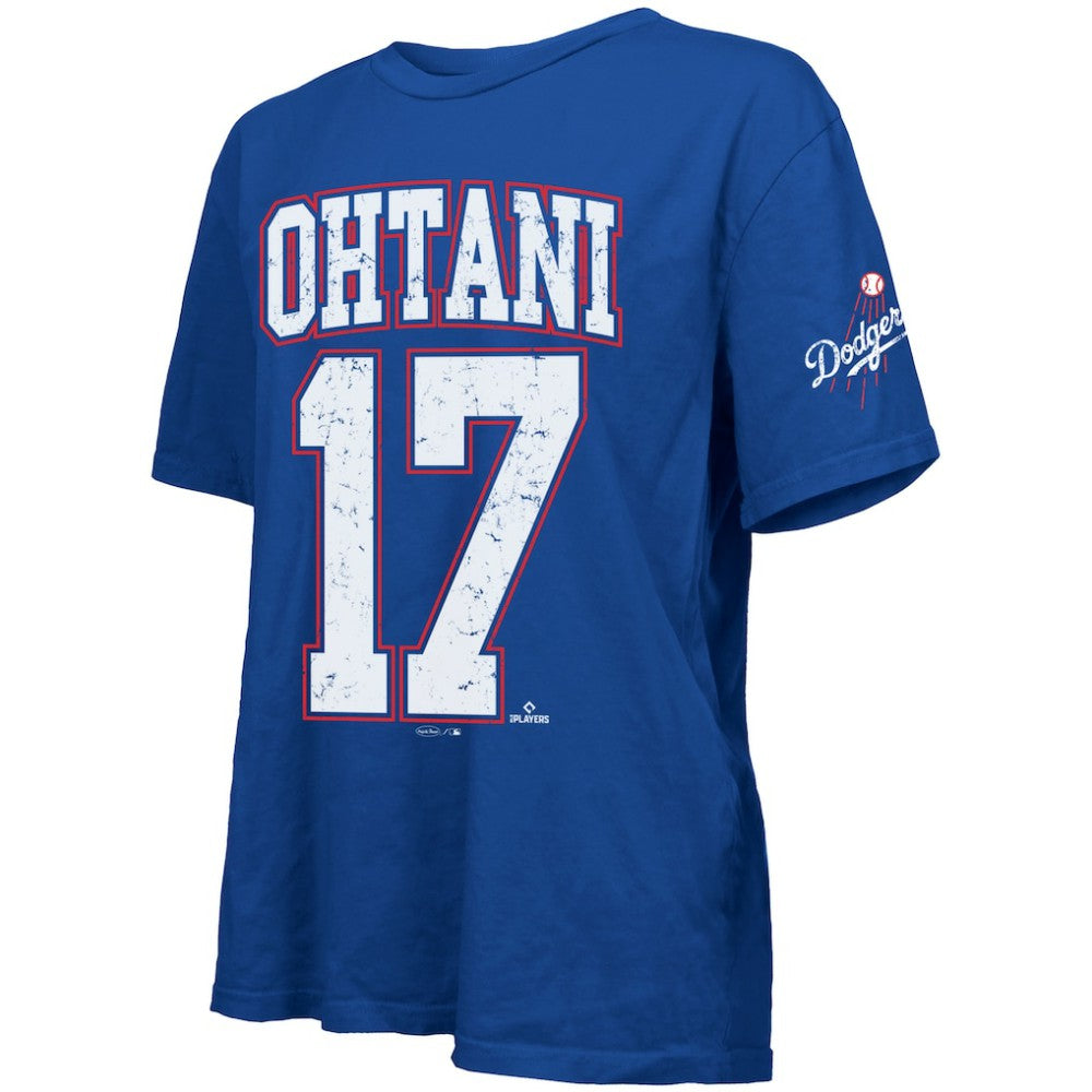 Shohei Ohtani Los Angeles Dodgers Majestic Threads Women's Oversized Name & Number T-Shirt - MLB