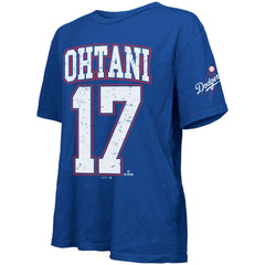 Shohei Ohtani Los Angeles Dodgers Majestic Threads Women's Oversized Name & Number T-Shirt - MLB