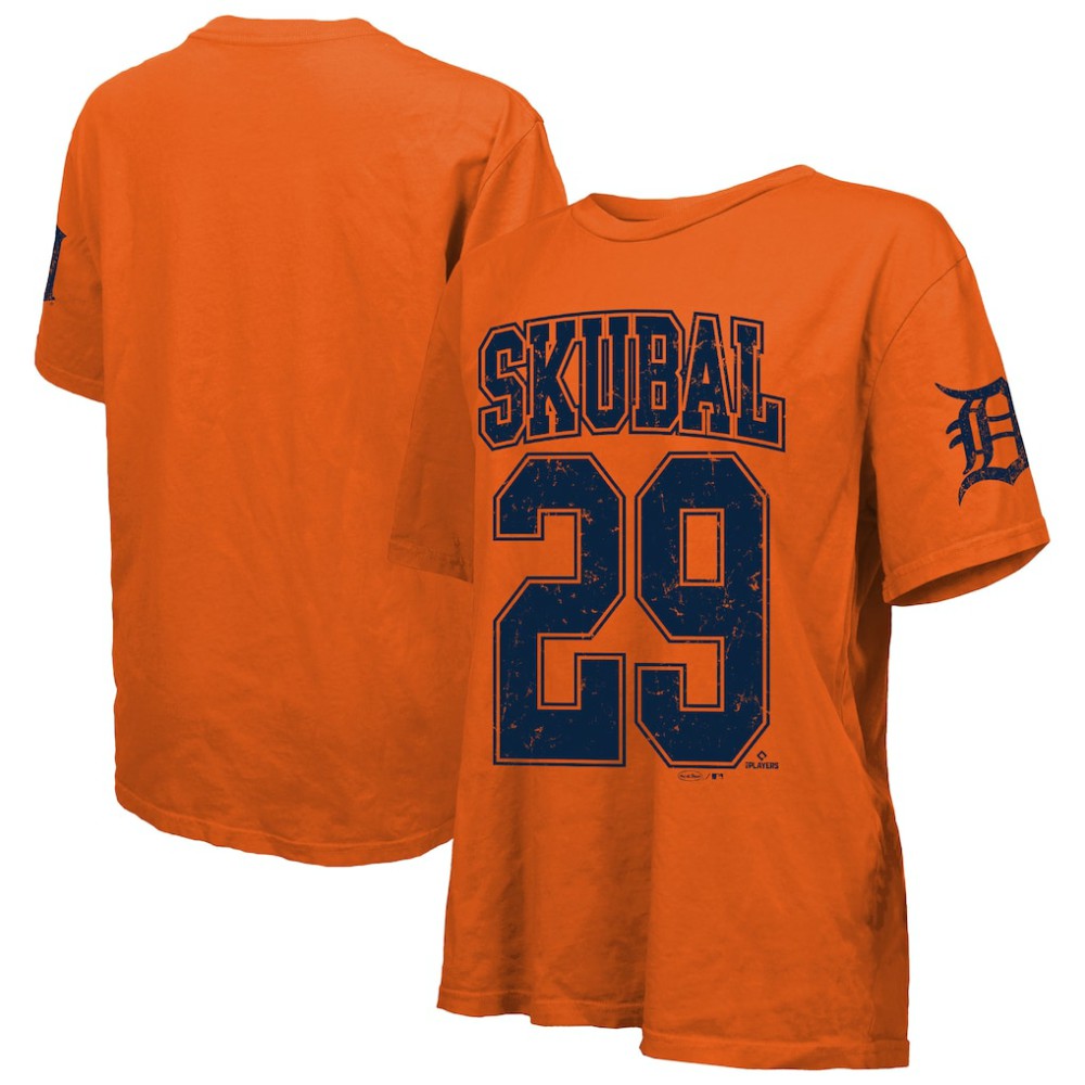 Tarik Skubal Detroit Tigers Majestic Threads Women's Oversized Name & Number T-Shirt - MLB