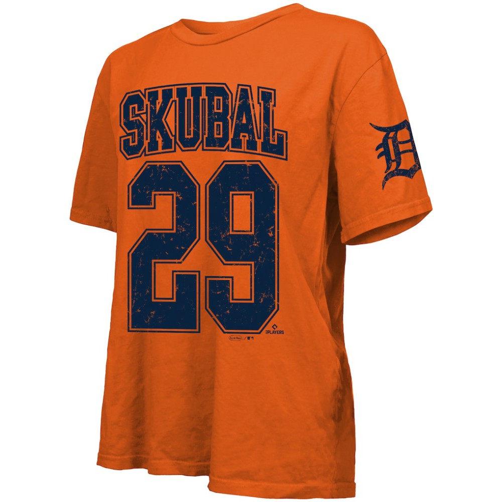 Tarik Skubal Detroit Tigers Majestic Threads Women's Oversized Name & Number T-Shirt - MLB