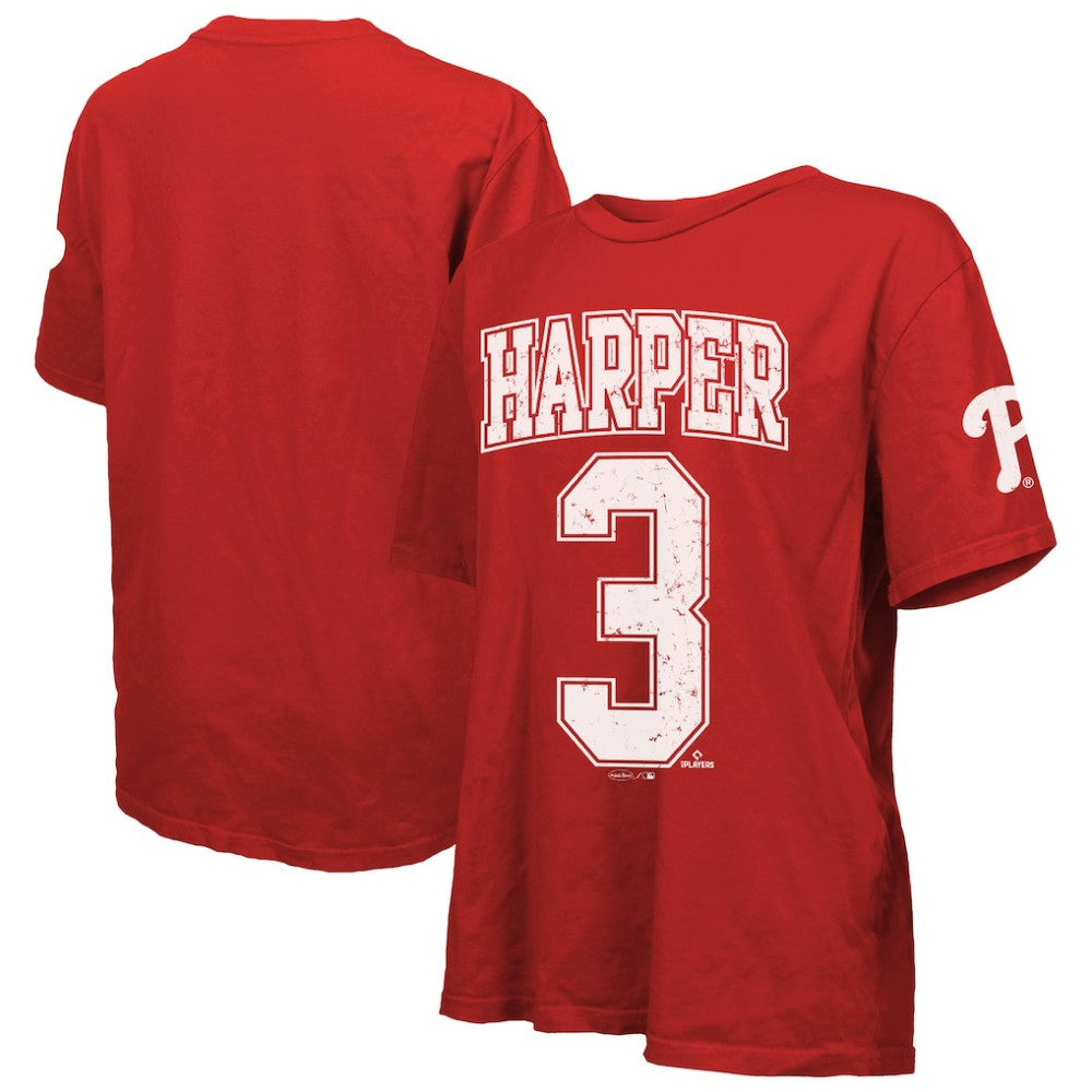 Bryce Harper Philadelphia Phillies Majestic Threads Women's Oversized Name & Number T-Shirt - MLB