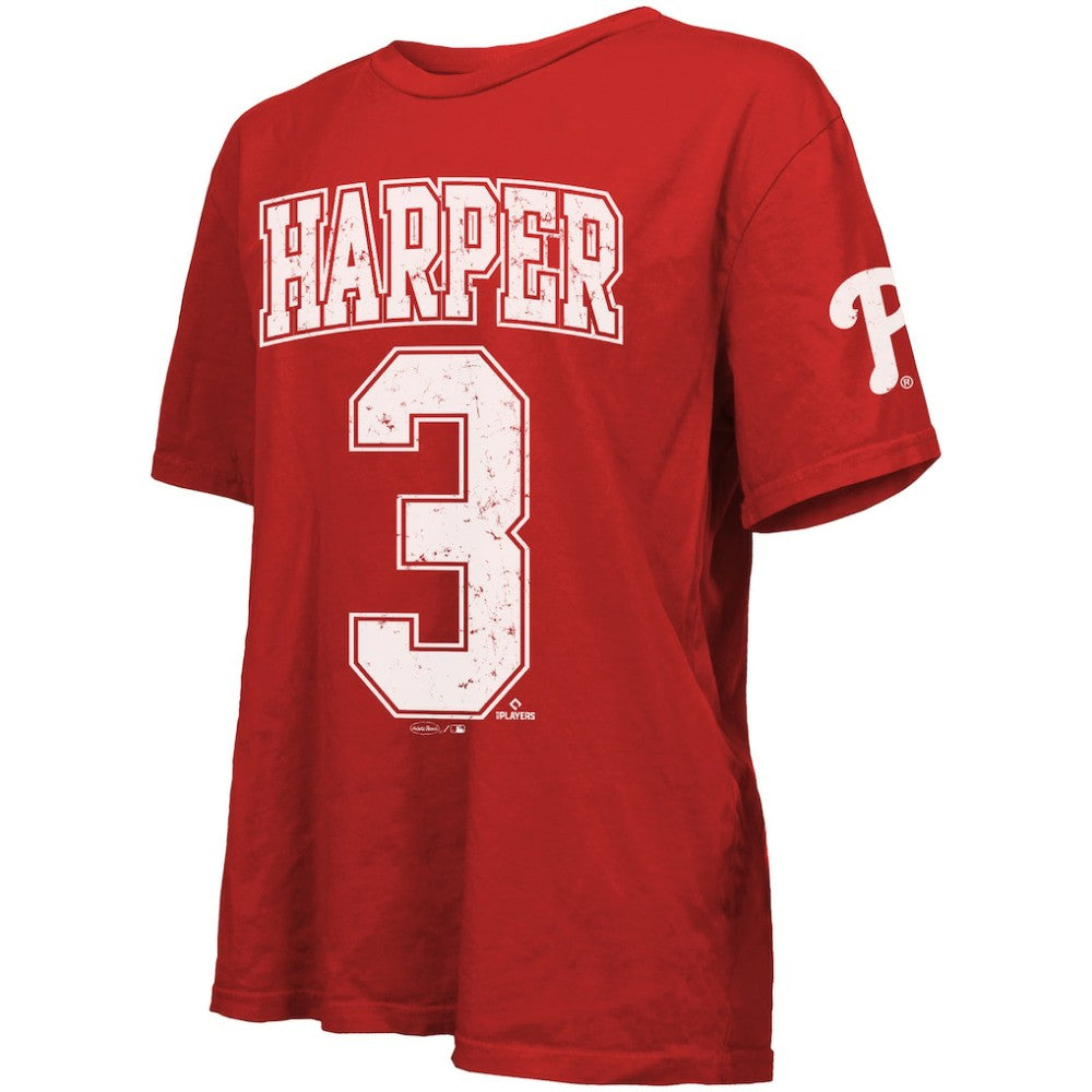 Bryce Harper Philadelphia Phillies Majestic Threads Women's Oversized Name & Number T-Shirt - MLB