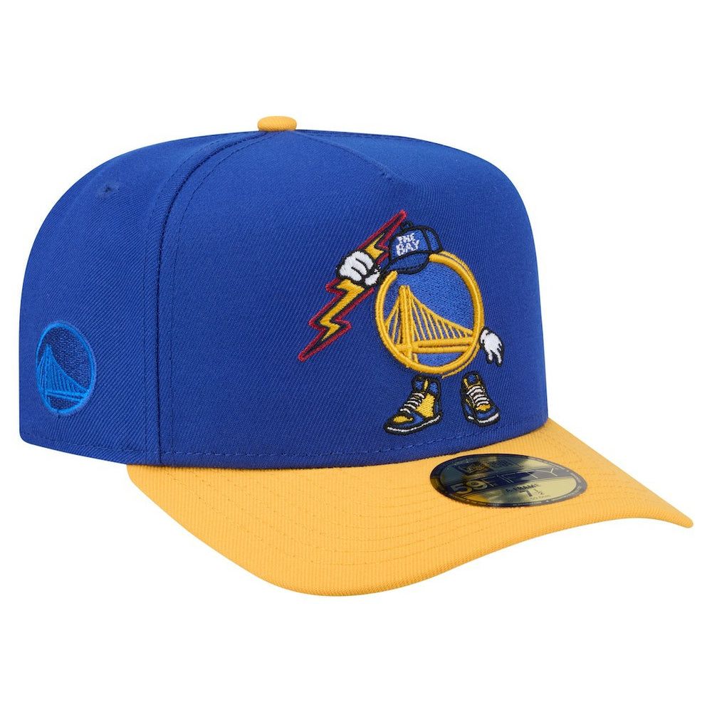 Golden State Warriors Injection Cartoon Logo A-Frame 59FIFTY Fitted Hat Royal - NBA
