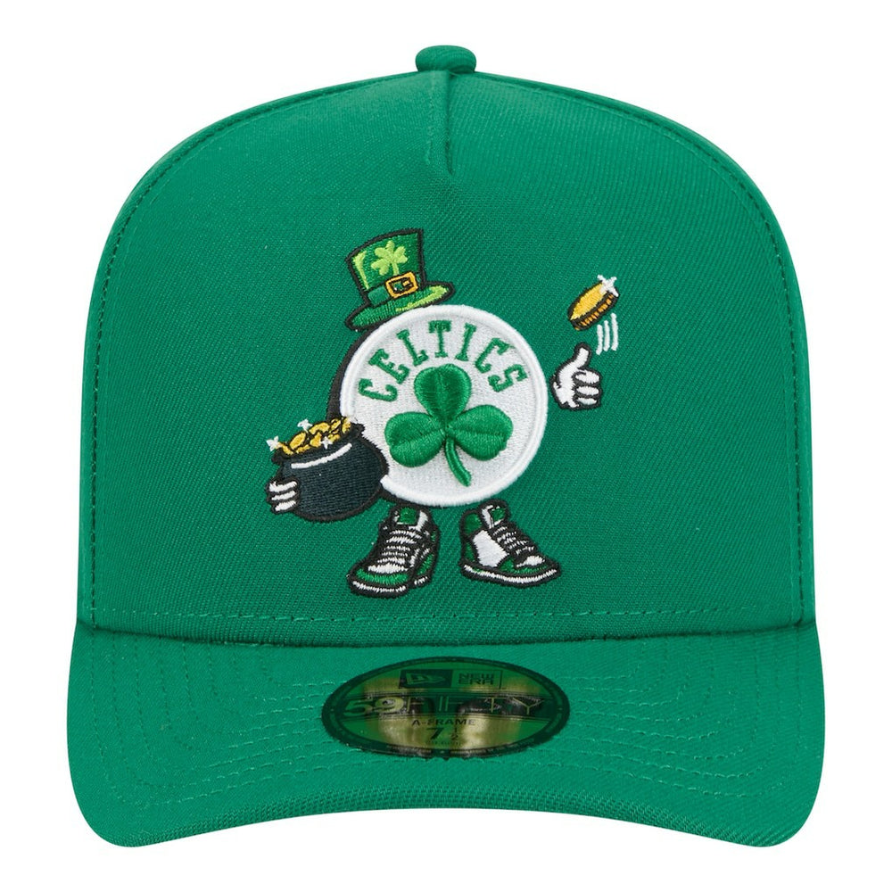 Boston Celtics Injection Cartoon Logo A-Frame 59FIFTY Fitted Hat Kelly Green - NBA