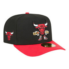 Chicago Bulls Injection Cartoon Logo A-Frame 59FIFTY Fitted Hat Black - NBA