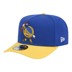 Golden State Warriors Injection Cartoon Logo A-Frame 9FIFTY Adjustable Hat Royal - NBA