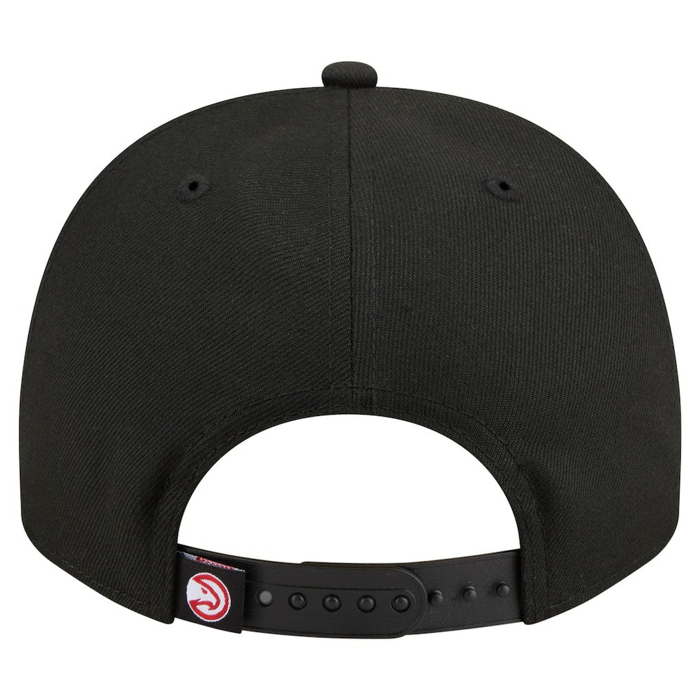 Atlanta Hawks Injection Cartoon Logo A-Frame 9FIFTY Adjustable Hat Black - NBA