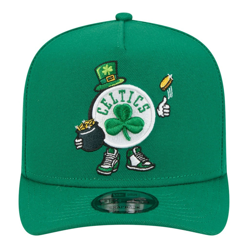 Boston Celtics Injection Cartoon Logo A-Frame 9FIFTY Adjustable Hat Kelly Green - NBA