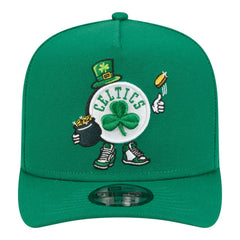 Boston Celtics Injection Cartoon Logo A-Frame 9FIFTY Adjustable Hat Kelly Green - NBA