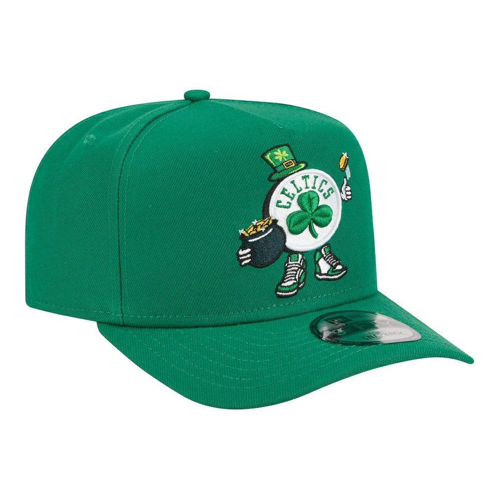 Boston Celtics Injection Cartoon Logo A-Frame 9FIFTY Adjustable Hat Kelly Green - NBA