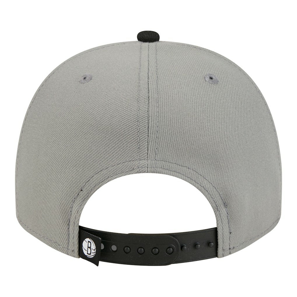 Brooklyn Nets Injection Cartoon Logo A-Frame 9FIFTY Adjustable Hat Gray - NBA