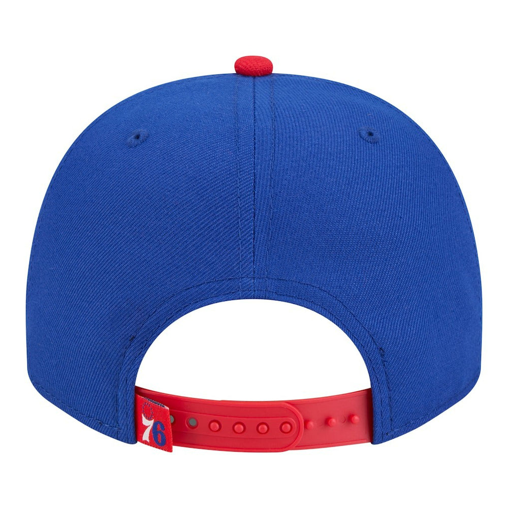Philadelphia 76ers Injection Cartoon Logo A-Frame 9FIFTY Adjustable Hat Royal - NBA