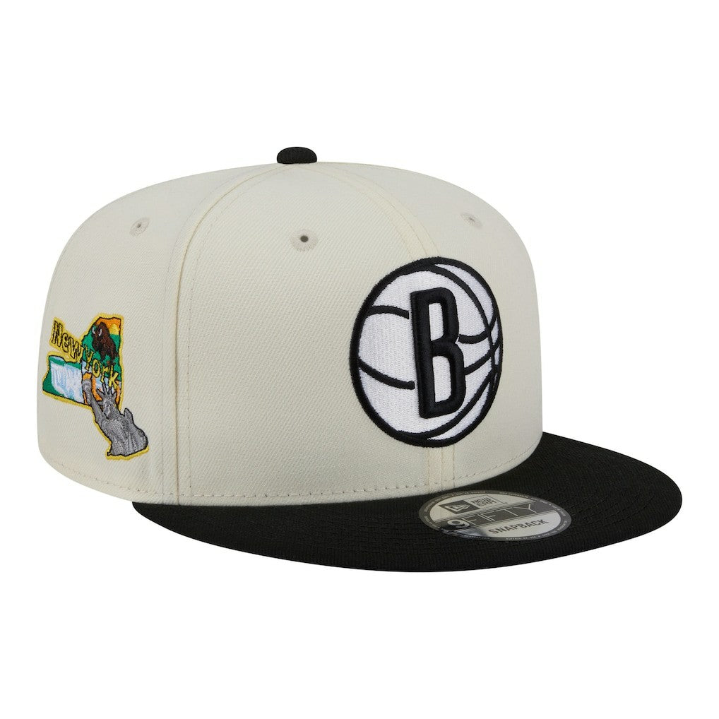 Brooklyn Nets Injection Localized 9FIFTY Snapback Hat White - NBA