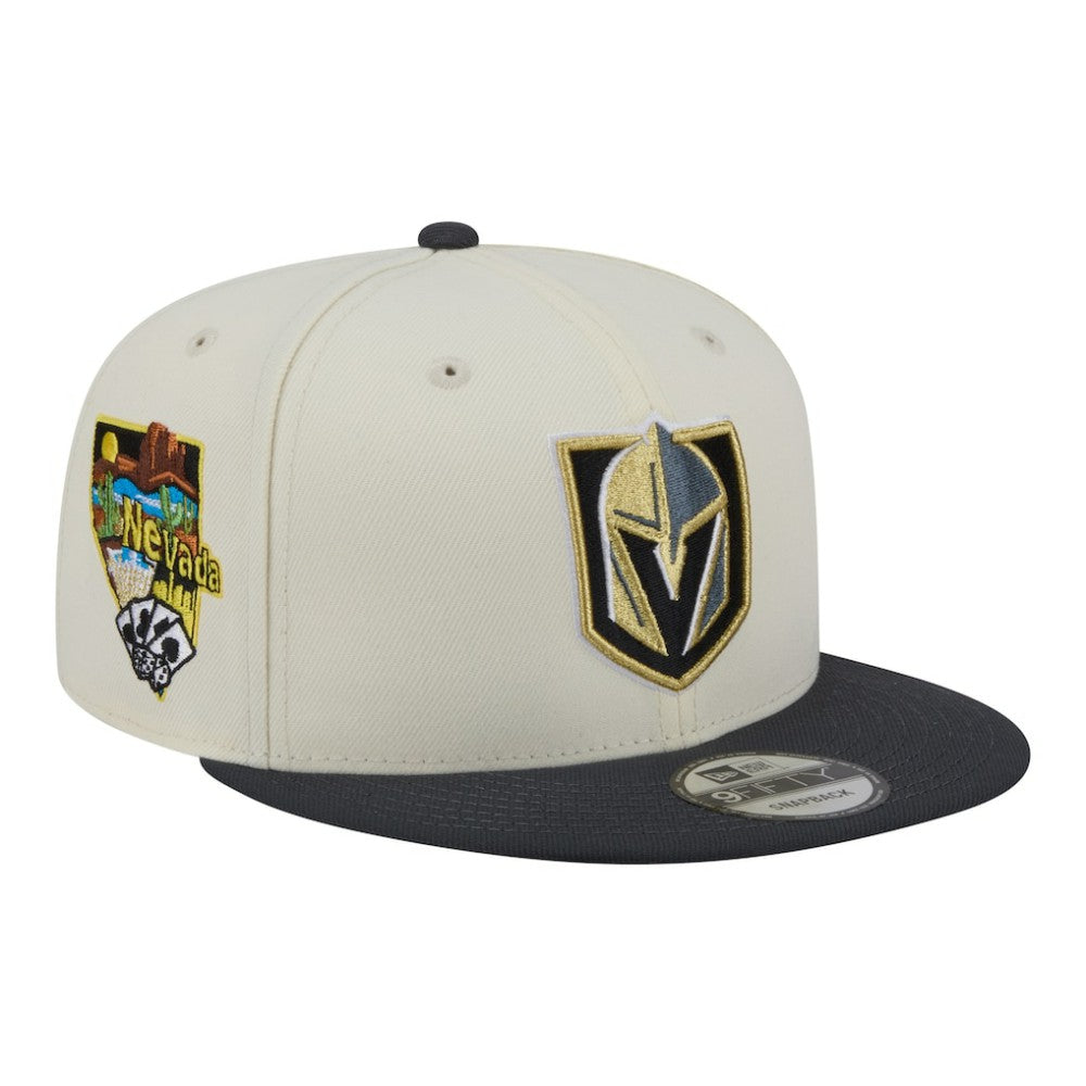 Vegas Golden Knights New Era Injection Localized Two-Tone 9FIFTY Snapback Hat - White/Charcoal - NHL