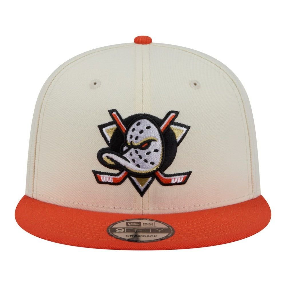 Anaheim Ducks New Era Injection Localized Two-Tone 9FIFTY Snapback Hat - White/Orange - NHL