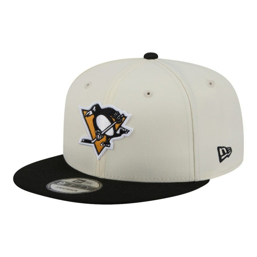 Pittsburgh Penguins New Era Injection Localized Two-Tone 9FIFTY Snapback Hat - White/Black - NHL