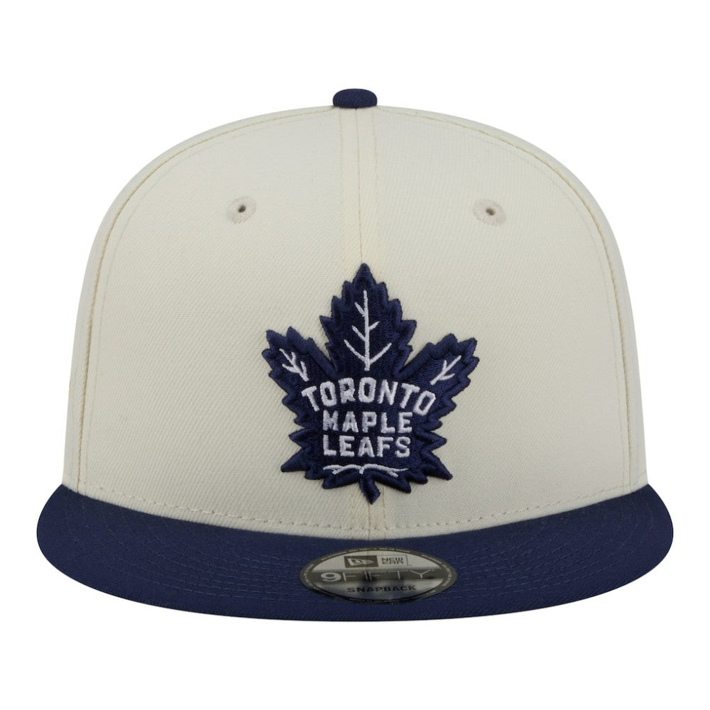 Toronto Maple Leafs New Era Injection Localized Two-Tone 9FIFTY Snapback Hat - White/Navy - NHL