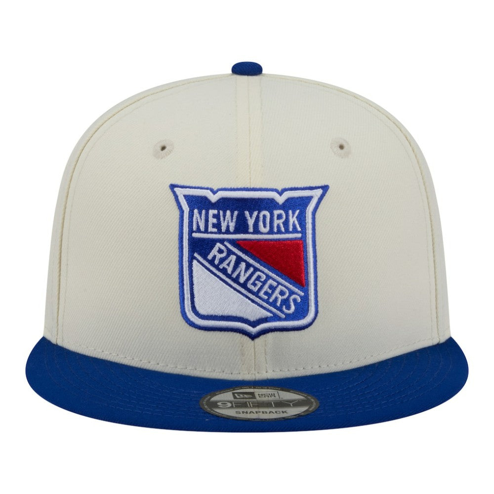 New York Rangers New Era Injection Localized Two-Tone 9FIFTY Snapback Hat - White/Blue - NHL