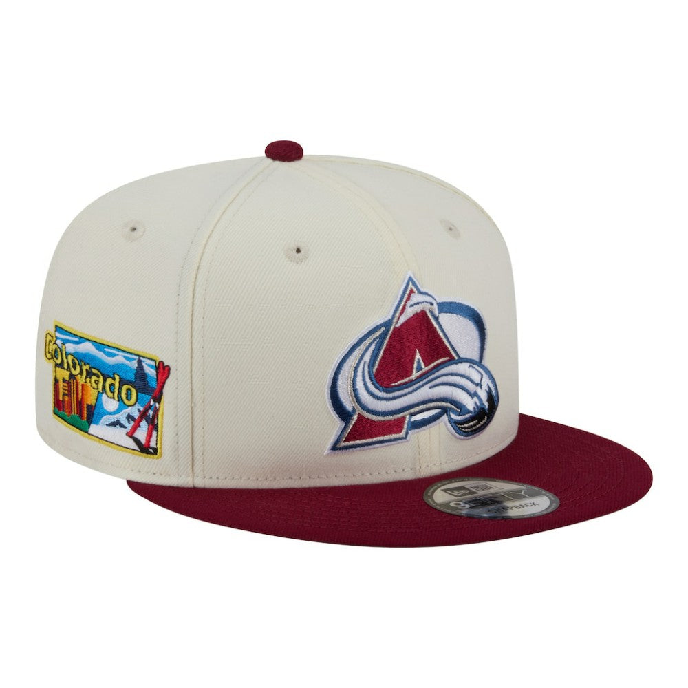 Colorado Avalanche New Era Injection Localized Two-Tone 9FIFTY Snapback Hat - White/Burgundy - NHL