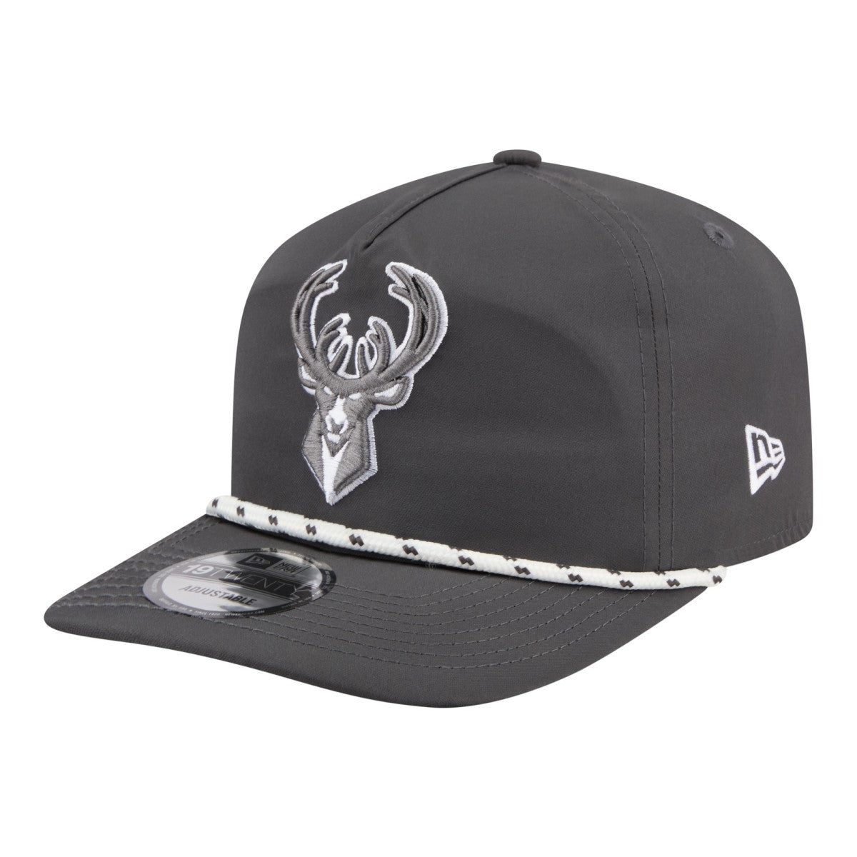 Milwaukee Bucks Tonal Rope 19TWENTY Adjustable Hat Graphite - NBA