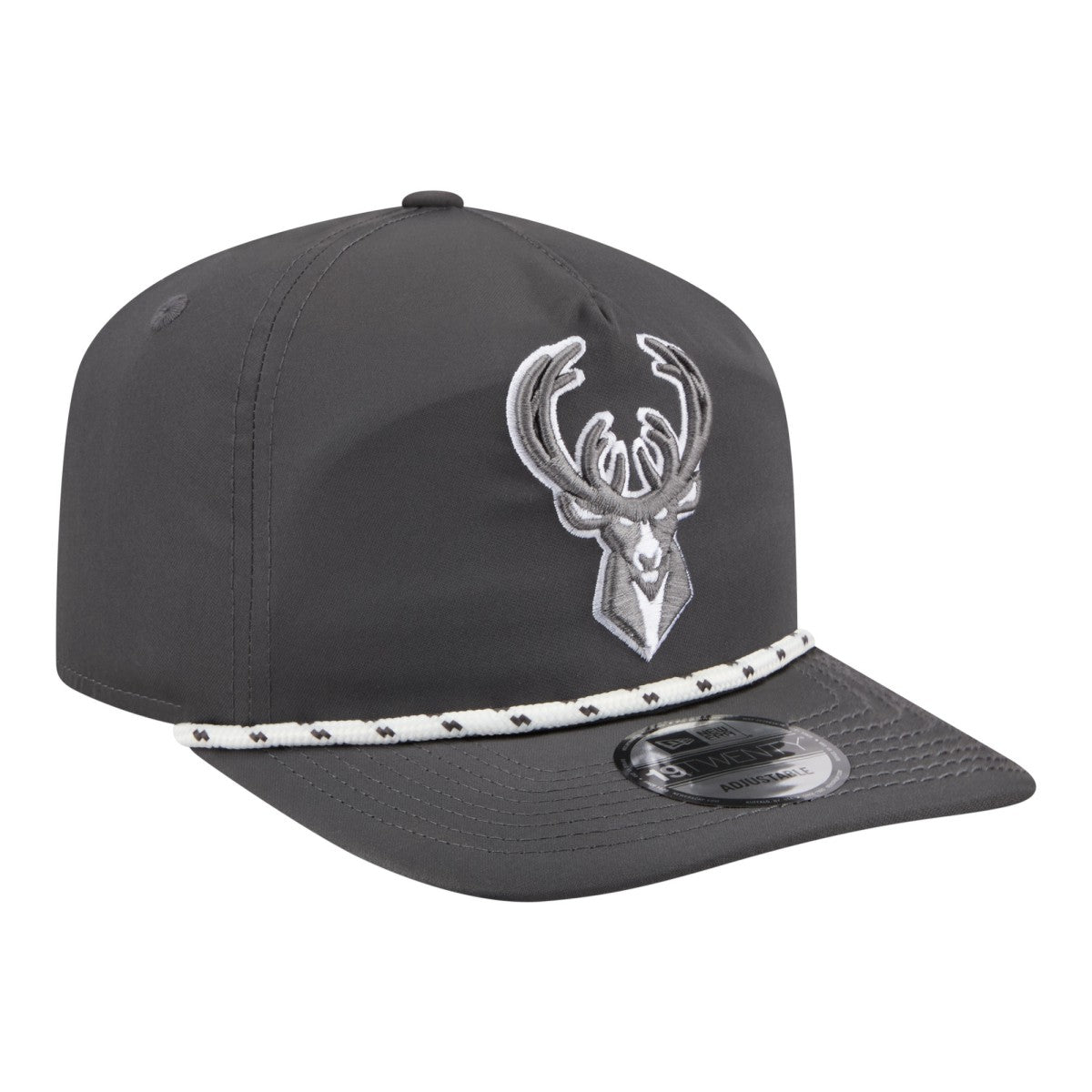 Milwaukee Bucks Tonal Rope 19TWENTY Adjustable Hat Graphite - NBA