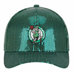 Boston Celtics Women's Sequin M-Crown 9FORTY Adjustable Hat Kelly Green - NBA