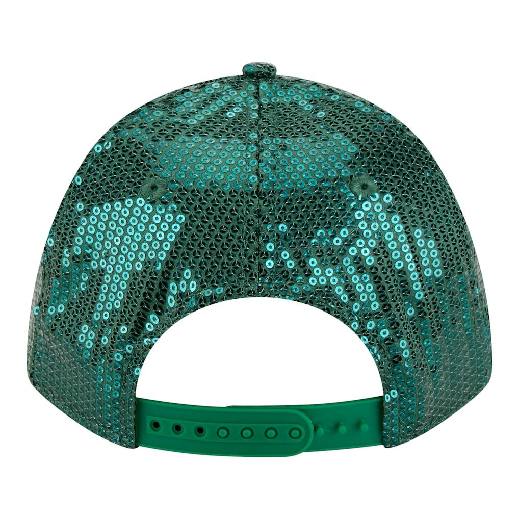 Boston Celtics Women's Sequin M-Crown 9FORTY Adjustable Hat Kelly Green - NBA