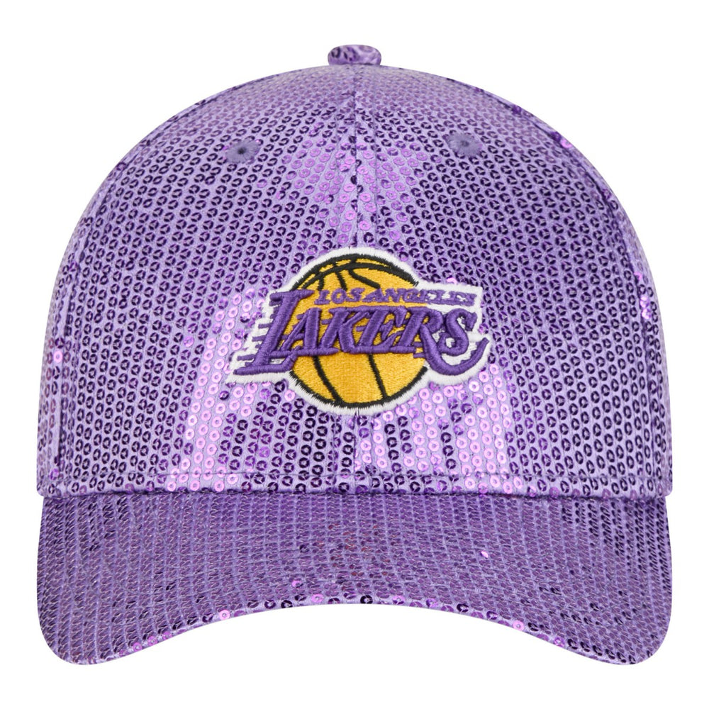 Los Angeles Lakers Women's Sequin M-Crown 9FORTY Adjustable Hat Purple - NBA