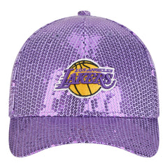 Los Angeles Lakers Women's Sequin M-Crown 9FORTY Adjustable Hat Purple - NBA