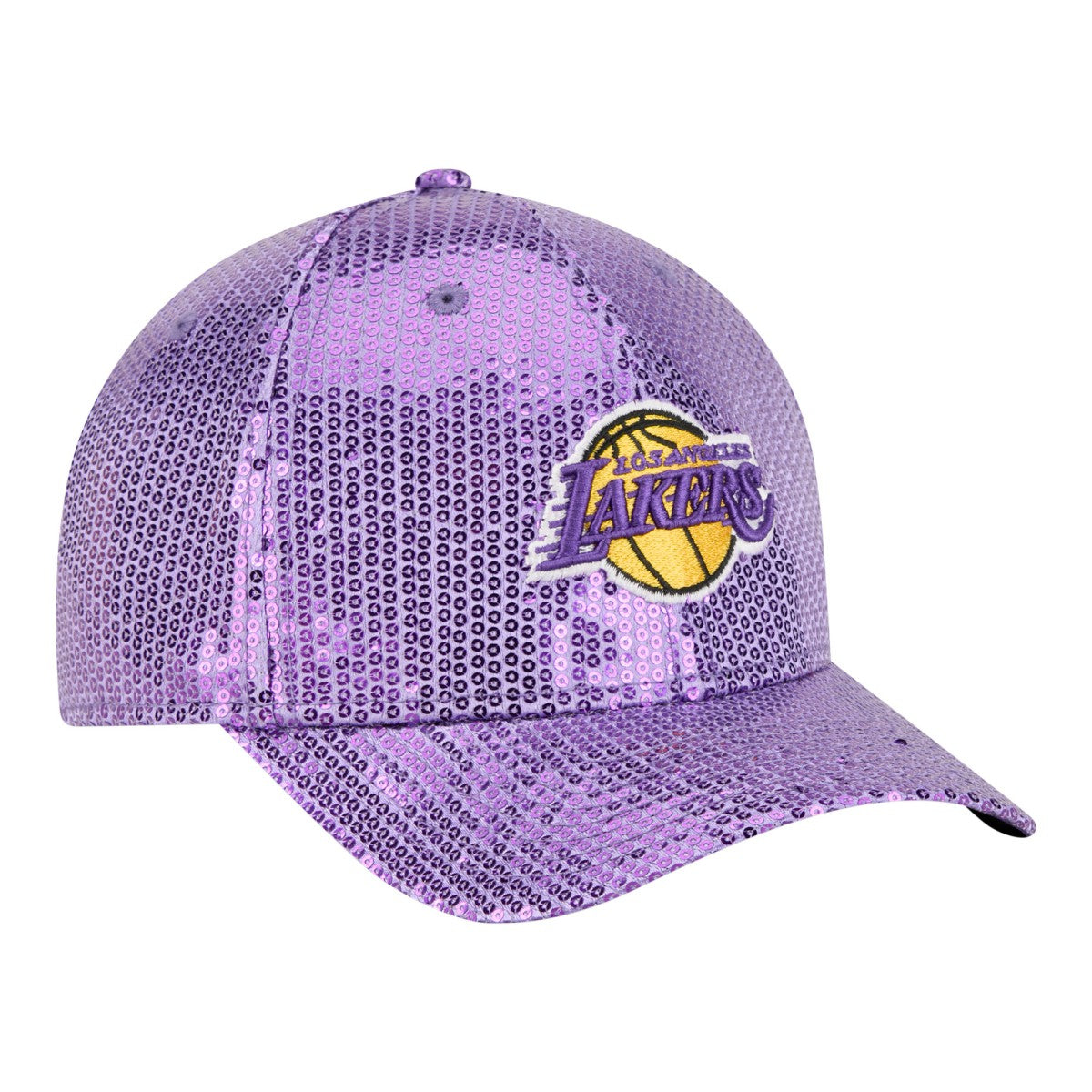 Los Angeles Lakers Women's Sequin M-Crown 9FORTY Adjustable Hat Purple - NBA