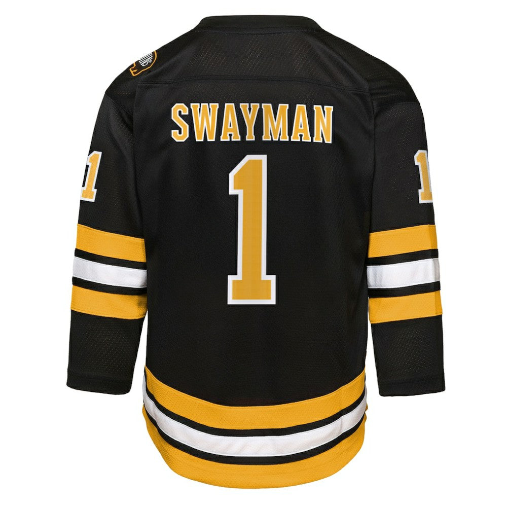 Jeremy Swayman Boston Bruins Outerstuff Youth Home Replica Jersey - Black - NHL