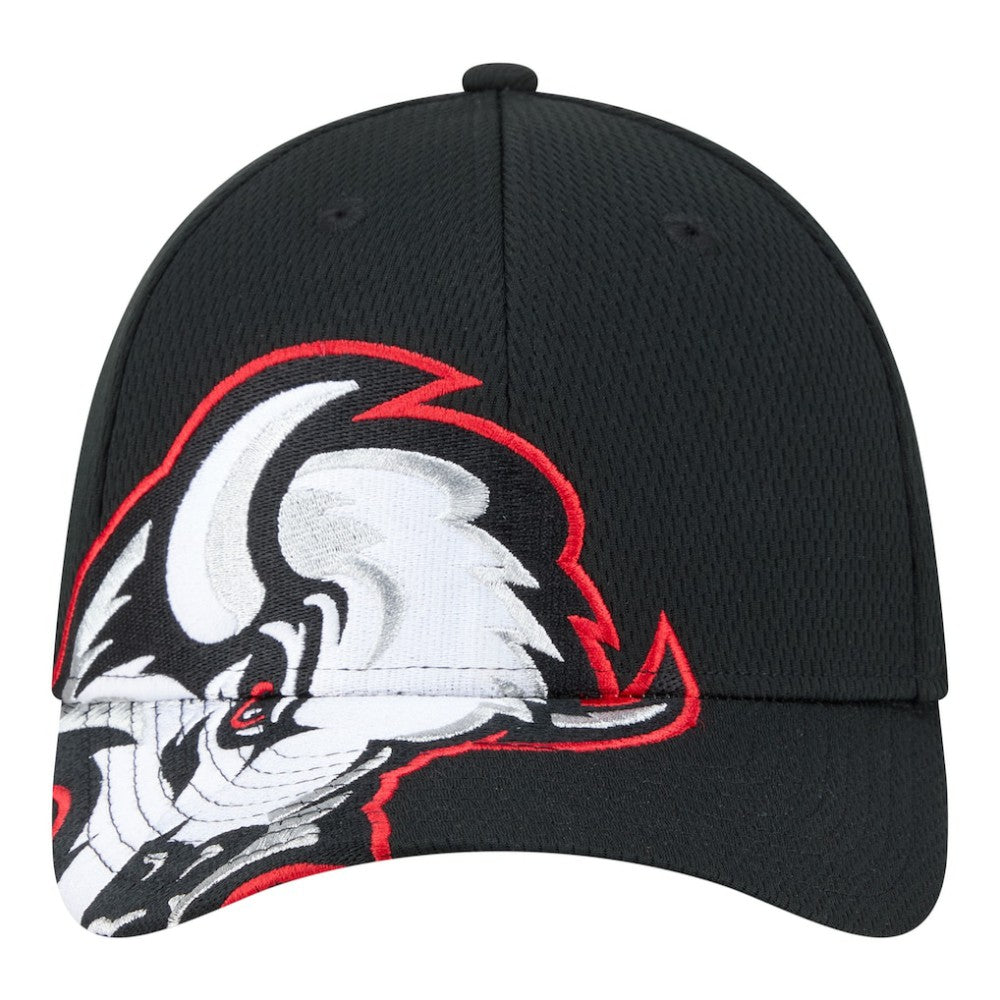 Buffalo Sabres New Era Oversized Logo M-Crown Flex 39THIRTY Hat - Black - NHL