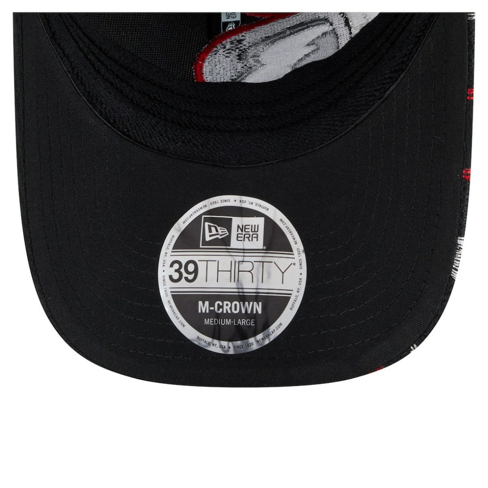 Buffalo Sabres New Era Oversized Logo M-Crown Flex 39THIRTY Hat - Black - NHL