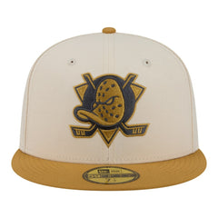 Anaheim Ducks New Era Colorpack Two-Tone 59FIFTY Fitted Hat - Cream/Tan - NHL