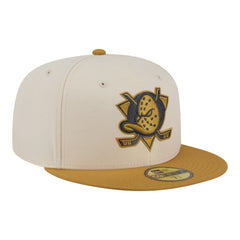 Anaheim Ducks New Era Colorpack Two-Tone 59FIFTY Fitted Hat - Cream/Tan - NHL