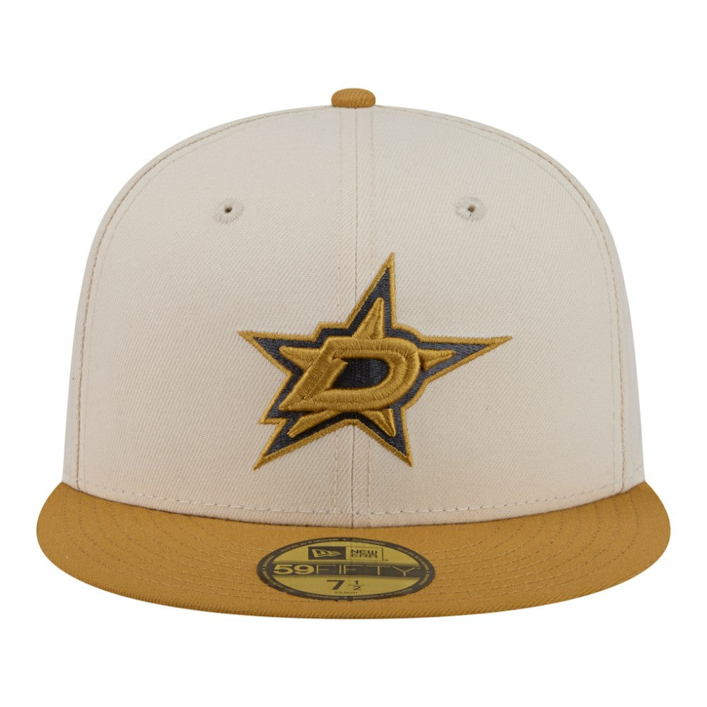 Dallas Stars New Era Colorpack Two-Tone 59FIFTY Fitted Hat - Cream/Tan - NHL